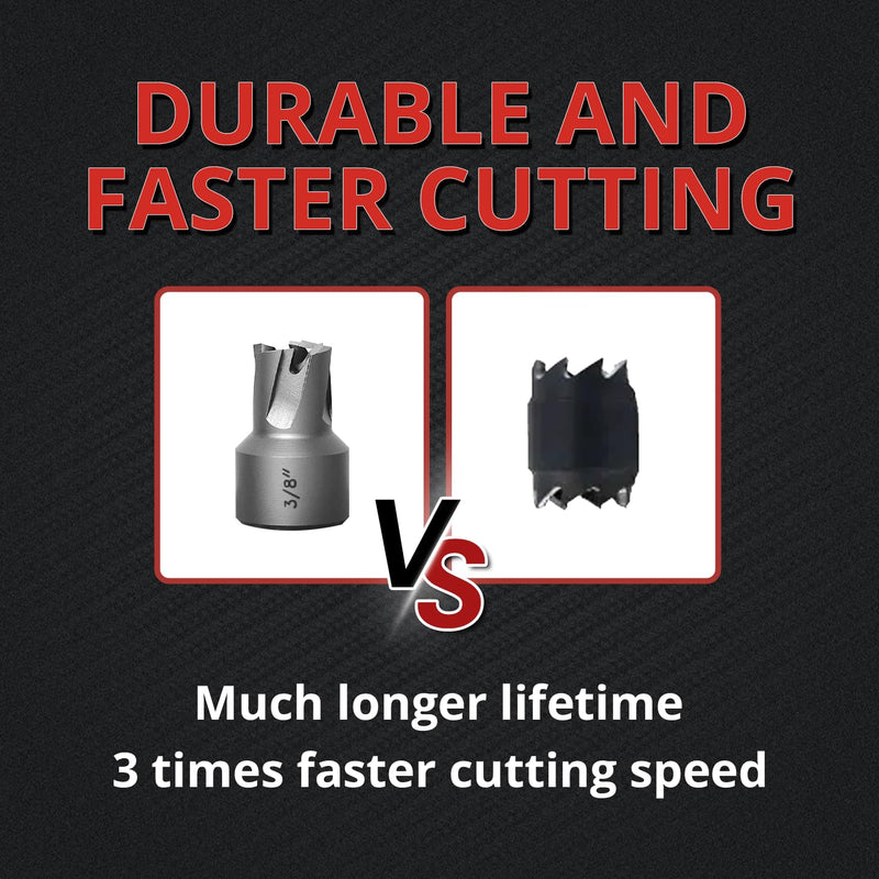 S&F STEAD & FAST Spot Weld Cutter Drill Bit 4 Pcs, Spot Weld Removal Replacements, Cutting Diameter 3/8", 3/8" Shank, Annular Cutter for Hand Drill, Auto Body Tools, Collision Repair, Car Restoration