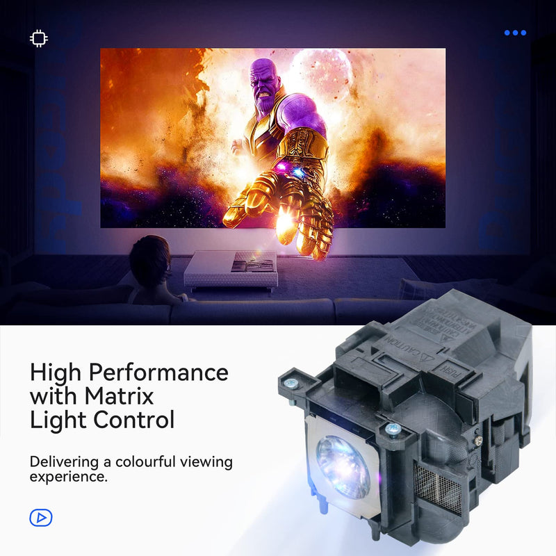 [Australia - AusPower] - ELPLP88 V13H010L88 for Epson EX7240 Powerlite Home Cinema 2040 2045 1040 740HD EB-X31 EB-U04 EX3240 EX9200 EX5250 EX5240 /PowerLite X27 S27 VS240 VS345 H719A Replacement Projector Lamp Bulb Silver 
