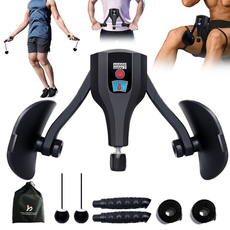 Thigh Trainer Pro 0-132 lbs Adjustable Resistance, Inner Thigh & Pelvic Floor Kegel Exerciser with Arm Workout Handles & Wireless Jump Rope for Home Fitness for Women & Men Black