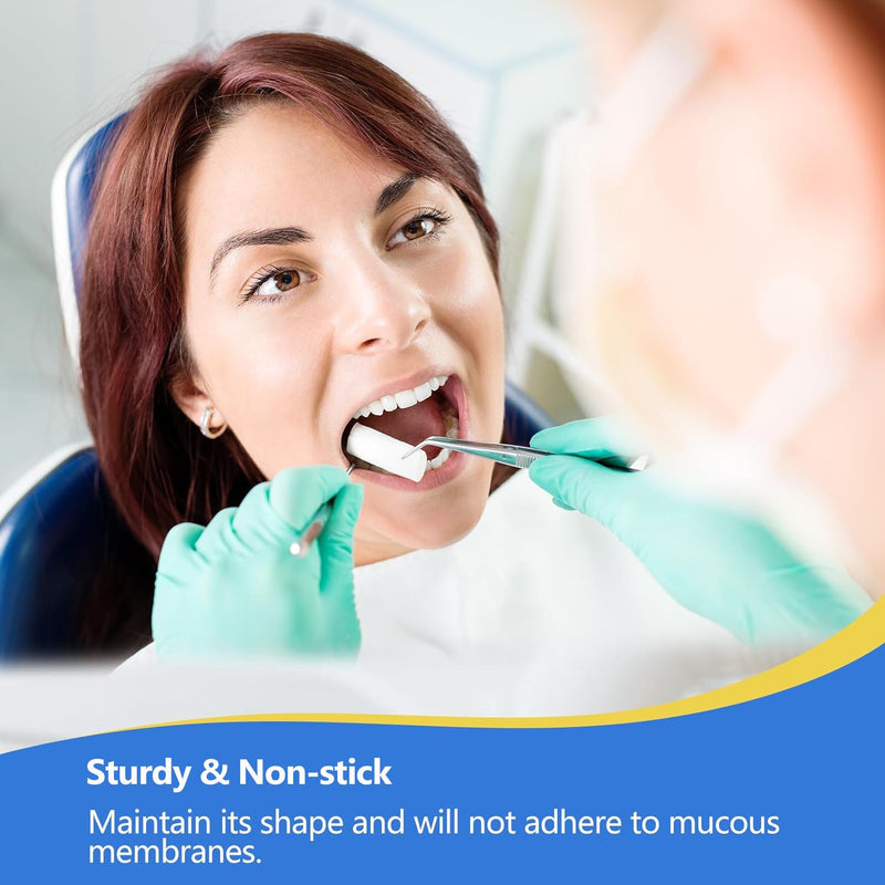[Australia - AusPower] - Nosebleed Plugs, JMU Dental Cotton Rolls for Mouth 50 Pcs, Medium, 1.5" 1-1/2" x 3/8" 