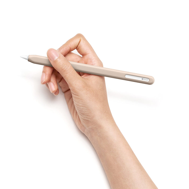 [Australia - AusPower] - UPPERCASE NimbleSleeve Premium Silicone Case Holder Protective Cover Sleeve for iPad Apple Pencil 2nd Generation Only (Beige) Beige 