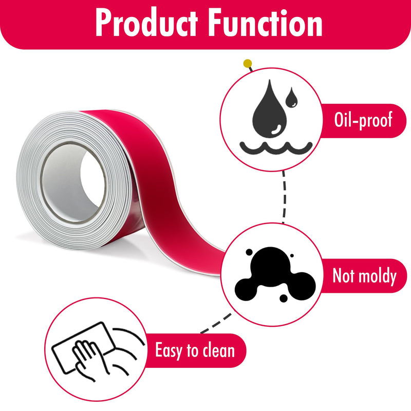 [Australia - AusPower] - 3 Rolls White Caulk Tape for Bathtub Self Adhesive，Peel and Stick Caulk Strip Waterproof，Toilet Base Sealer Strip，Toilet Sealant Tape White-3Rolls 