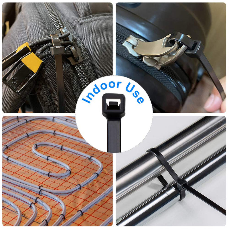 [Australia - AusPower] - Zip Ties 8 inch Black Zip Ties with 50 Pounds Tensile Strength,Cable Ties,100 Pack, by Tantti Supply 8" (100 Pack) 