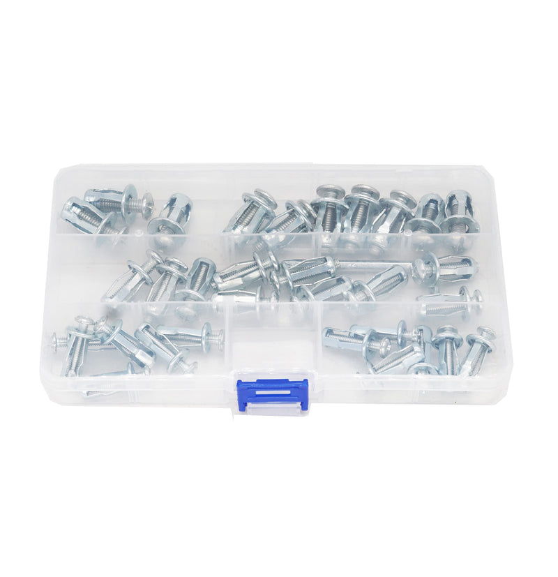 [Australia - AusPower] - binifiMux 32-Pack M4 M5 M6mm Jack Nuts Assortment Kit, Petal Nuts, Expansion Nut, Thin Fixings Dowels with Screws Assembly for Hollow Wall Iron Skin Line Use in Thin Soft Wall Assorted M4 M5 M6 