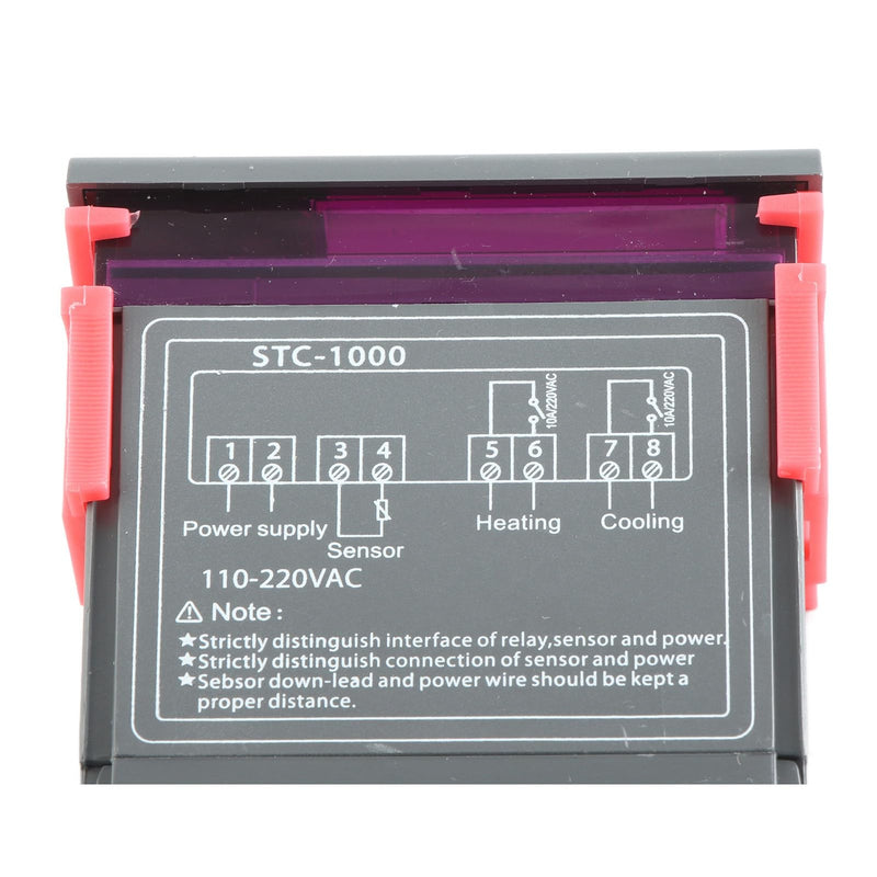 [Australia - AusPower] - All Purpose Digital Temperature Controller, Cooling and Heating Thermostat Digital Temperature Controller Thermostat Fahrenheit Thermostat with NTC Sensor for Homebrewing Brew Fermenter Fridge AC110~220V 