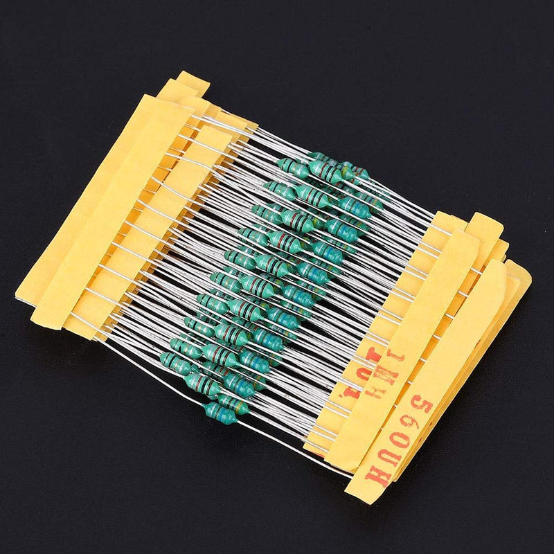 Walfront 120-Piece Inductor Set, Electric Inductor Ring, Inductor Pack 1/4 W Color Ring, 12 Varieties, 1UH ~ 1MH