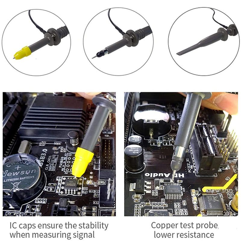 [Australia - AusPower] - Greluma Universal Oscilloscope Clamping Probes 100 MHz with Accessory Kit 1 x 10 x Pack of 2 