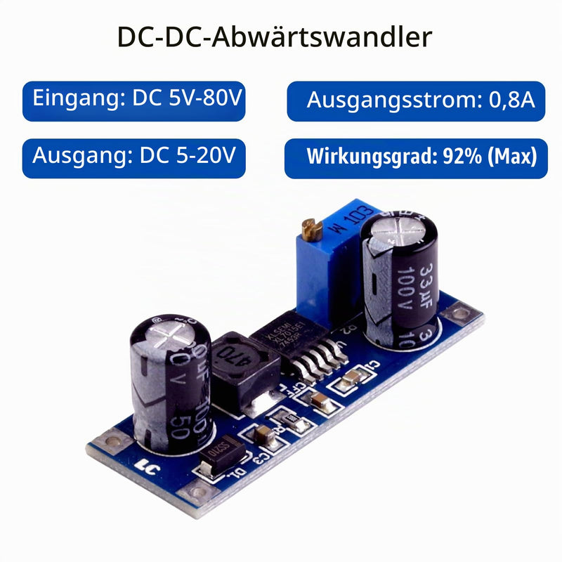 DC-DC Step Down Converter 5-80V to 5-20V Voltage Regulator XL7015 LAOMAO Voltage Regulator Power Supple Power Supply Module (Pack of 3)
