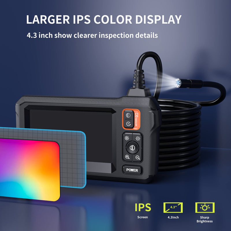 [Australia - AusPower] - Daxiongmao Borescope, Endoscope Camera with Light, IP67 Waterproof Endoscope, 1080P HD Inspection Camera, Borescope Camera with Light, Snake Camera, 16.5ft Endoscope Camera, Gadgets for Men (4.3) 