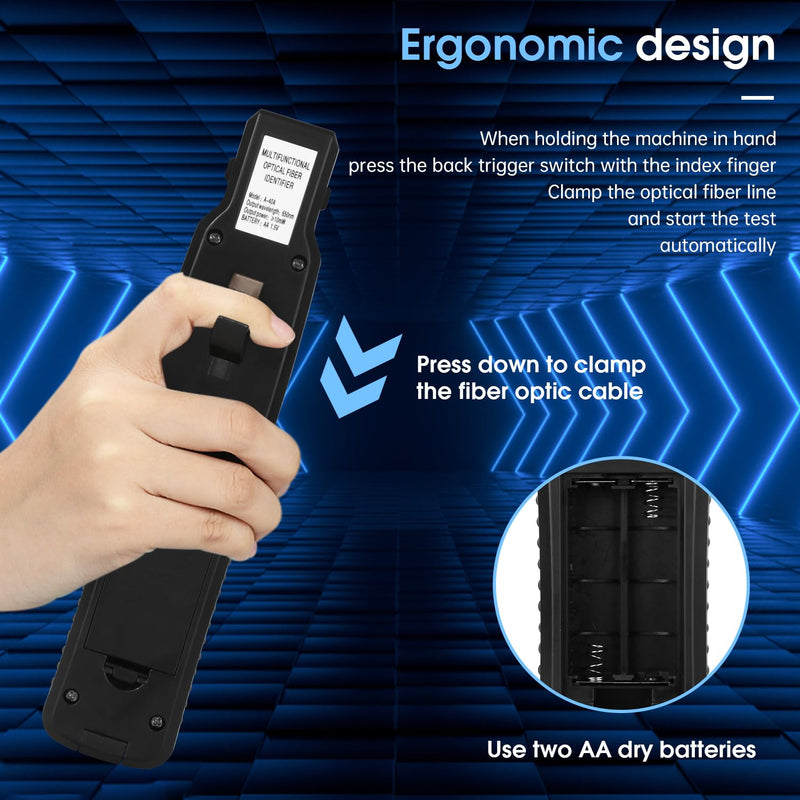 [Australia - AusPower] - Live Fiber Optic identifier 800~1700nm Built in 10Km Visual Fault Locator & LED, Fiber Traffic Identifier SM/MM 