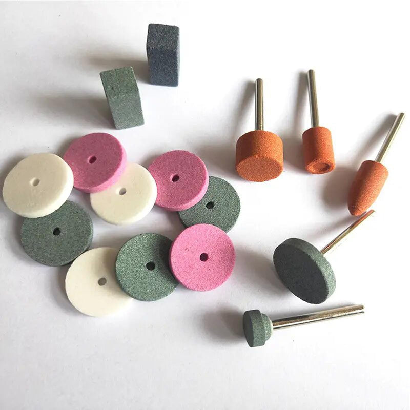 [Australia - AusPower] - 𝐉𝐔𝐍𝐋𝐈𝐗𝐍 45 Pcs Rotary Grinding Stones - 1/8" Shank Abrasive Mounted Stone Grinding Point Sharpening Bits for Rotary Tools 