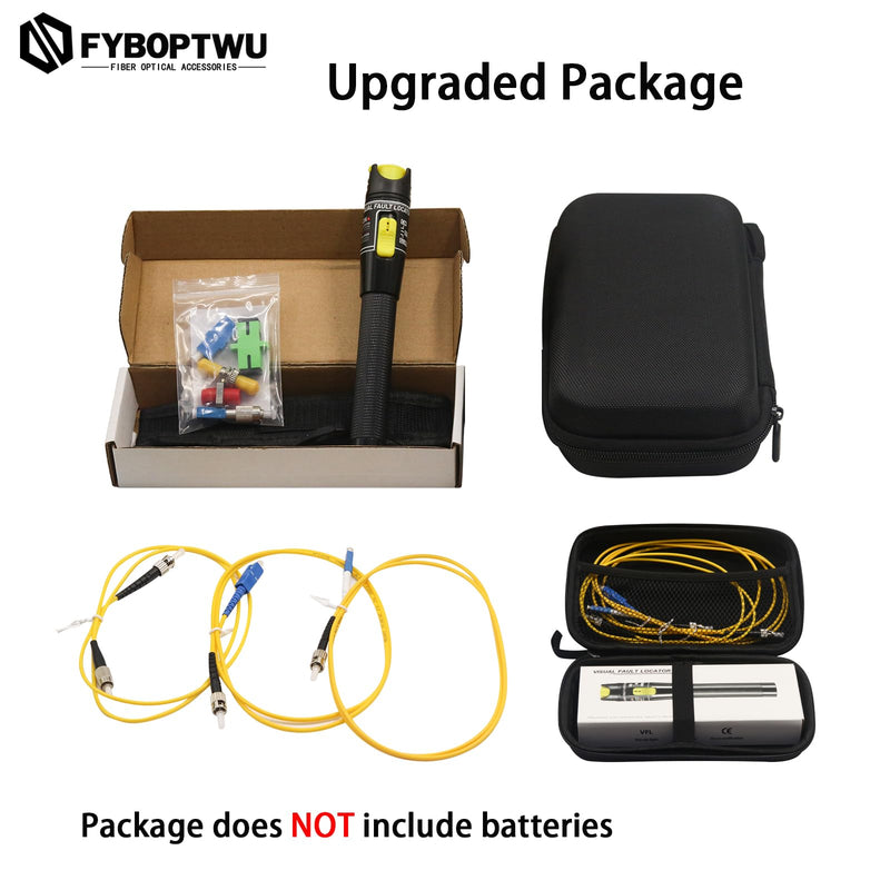 [Australia - AusPower] - Fiber Optic Cable Troubleshoot Kit - Visual Fault Locator &1pc FC to LC Adapter & 1pc LC, SC, ST, FC Coupler & 3 Short Patch Cords (Mode Number: VFL-50) VFL-50 kit 