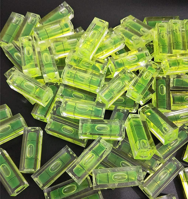 [Australia - AusPower] - 6Pcs Small Bubble Level Frame Mural Hanging 10x10x29mm Mini Square Spirit Level Picture Hanging Levels Mark Measuring Instruments Layout Tools 
