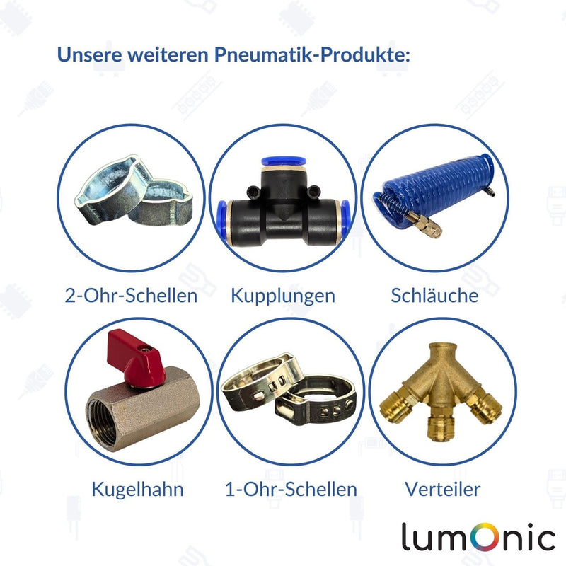 [Australia - AusPower] - Lumonic I Pressure Gauge 0-6.0 Bar I 1/2 Inch I Class 2.5 I Connection Bottom I Diameter 60 mm I Pressure Gauge I for Compressed Air and Water 0-6,0bar Diameter 60 mm/connection at the bottom 