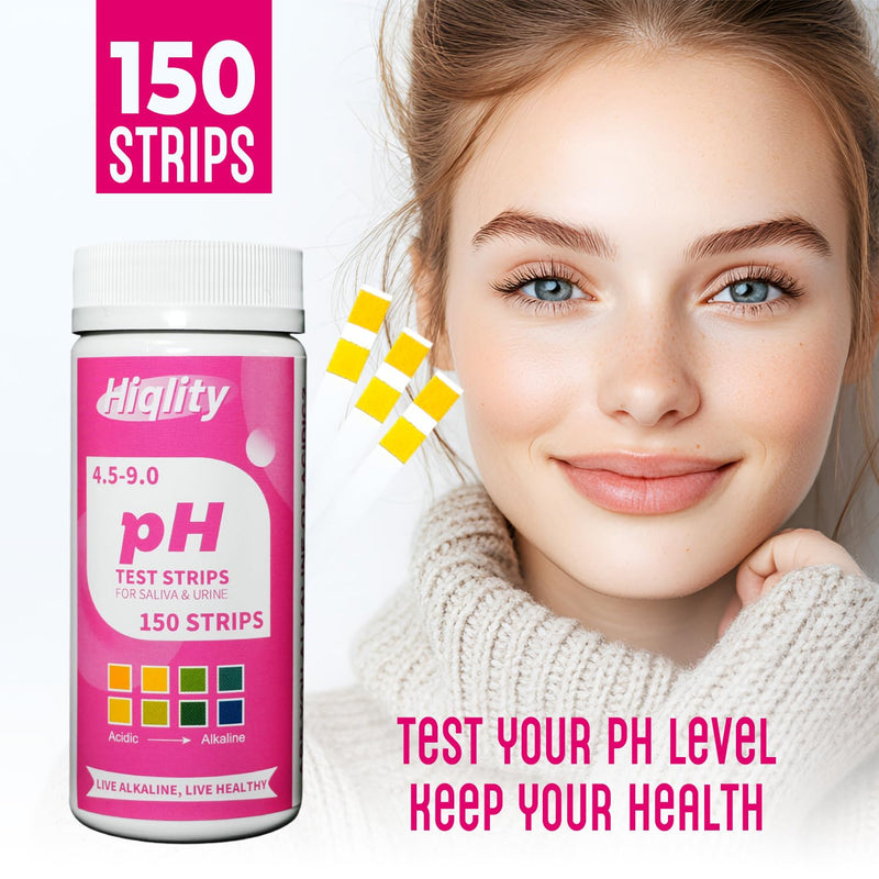 [Australia - AusPower] - pH Test Strips – 150 Count – pH Range 4.5–9 – for Urine and Saliva – Litmus Paper, pH Paper for Women and Male, and pH Balance Testing,Home Use 