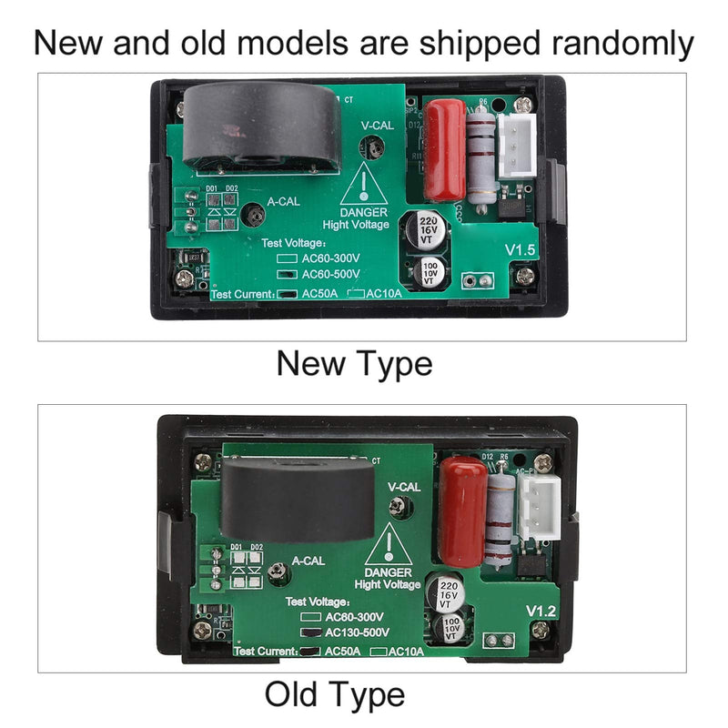 [Australia - AusPower] - Digital Voltmeter with LED Red and Green Display - 2-in-1 AC Voltage and Amp Meter for 60-500V AC, 0-50A Panel Meter for Voltage and Current Testing 