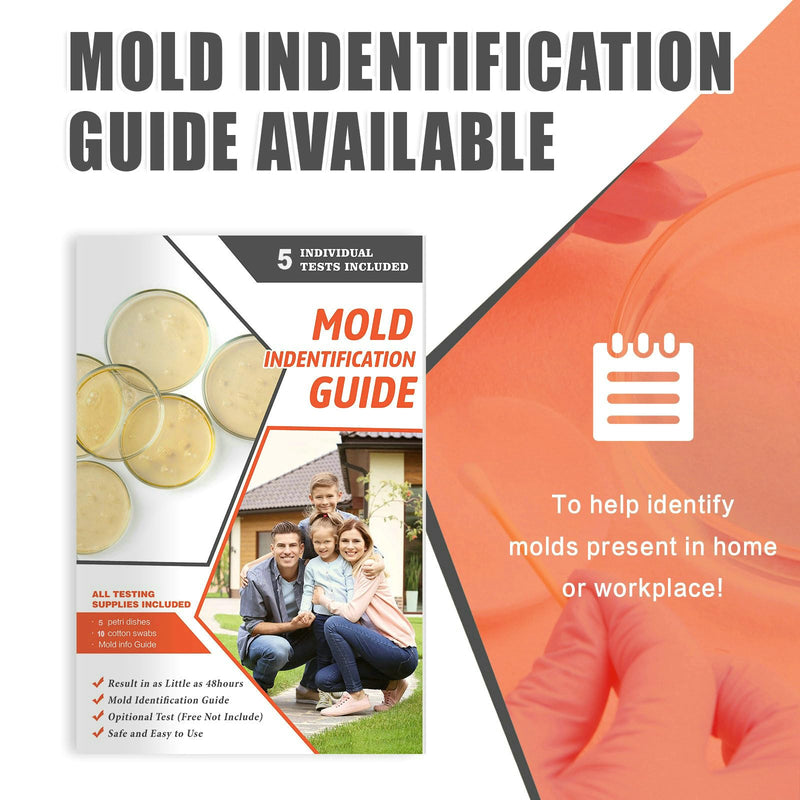 Mold Testing Kit for Home Air Quality - Test 10 Room, DIY Home Mold Detector Kit, Home Air & Surface, HVAC Indoor Quick Mold Testing Kit for Home, Identification & Remove Guide Included