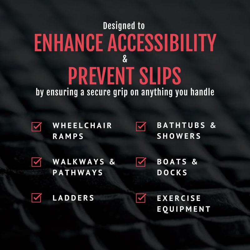 [Australia - AusPower] - Non-Abrasive Grip Tape Strips by CatTongue - Heavy Duty Waterproof Non Slip Strips for Indoor & Outdoor Use - Thousands of Grippy Uses: Furniture, Bathtubs, Frames, Gaming and More! (Black) 1-Pack Black 