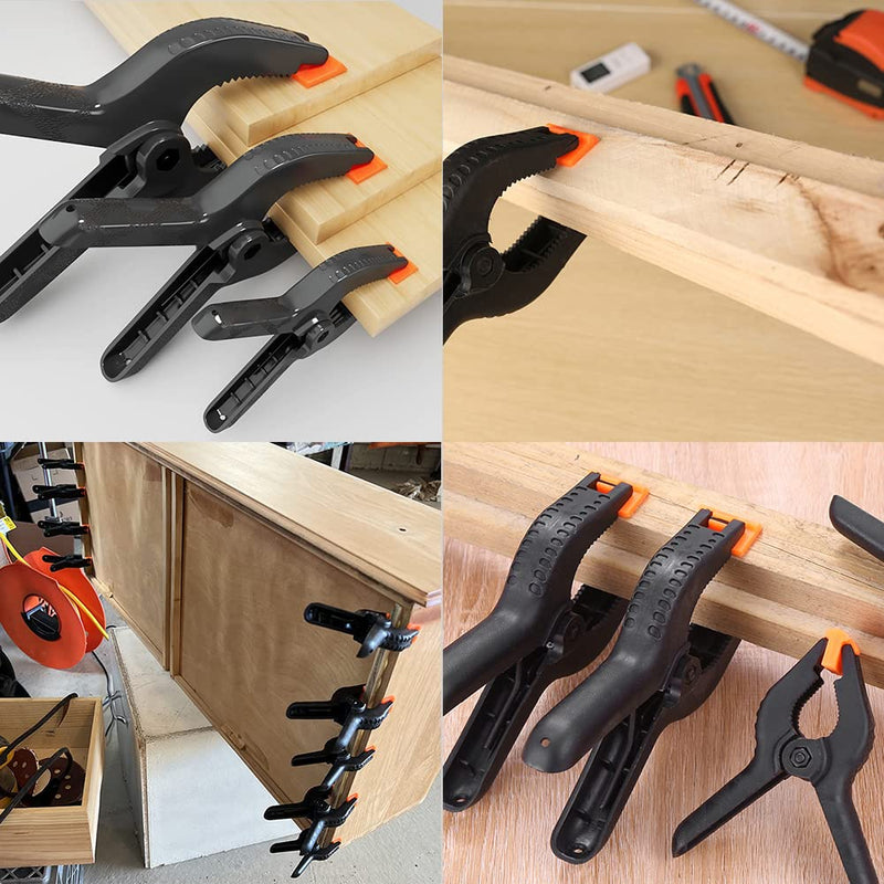 [Australia - AusPower] - Spring Clamps,10 Pack 4.5in Professional Plastic Heavy Duty Spring Clips for Crafts, Backdrop Clips Clamps for Backdrop Stand,Photography Studios,Woodworking,Home Improvement 10 Pack 4.5in 