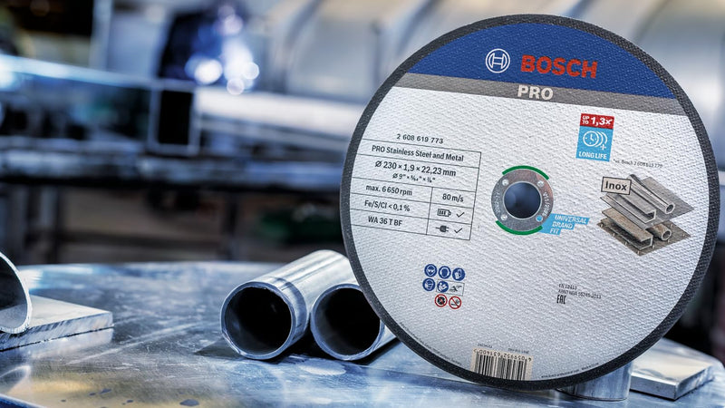 Bosch Professional 1x Standard for Inox Trennscheibe (für Edelstahl, Ø 180 x 1,6 x 22,23 mm, Gerade, Zubehör Winkelschleifer) Diameter: 180 x 1.6 x 22.23 mm