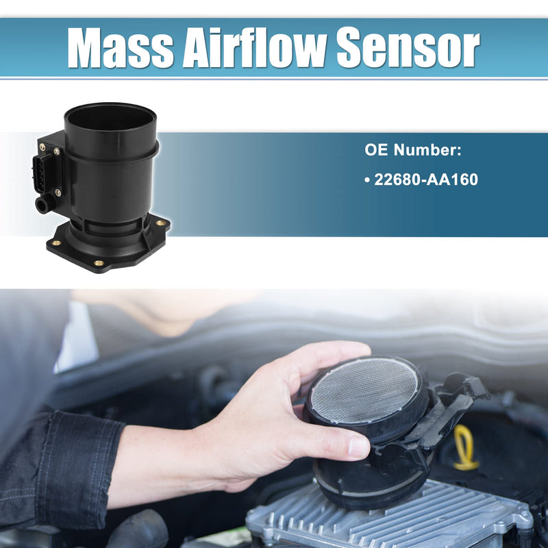 X AUTOHAUX Car Mass Air Flow Sensor Meter No.22680-AA160 for Subaru Forester Impreza Legacy Outback