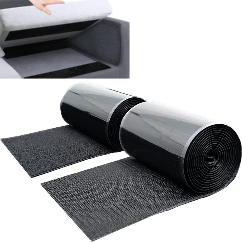 [Australia - AusPower] - Couch Cushion Grip,Heavy Duty Adhesive Hook Look Tape for Cushion Pad,Furniture Strips for Keep Couch Cushions from Sliding,4.4in x 6.5ft Mattress Anti Slip Tape 