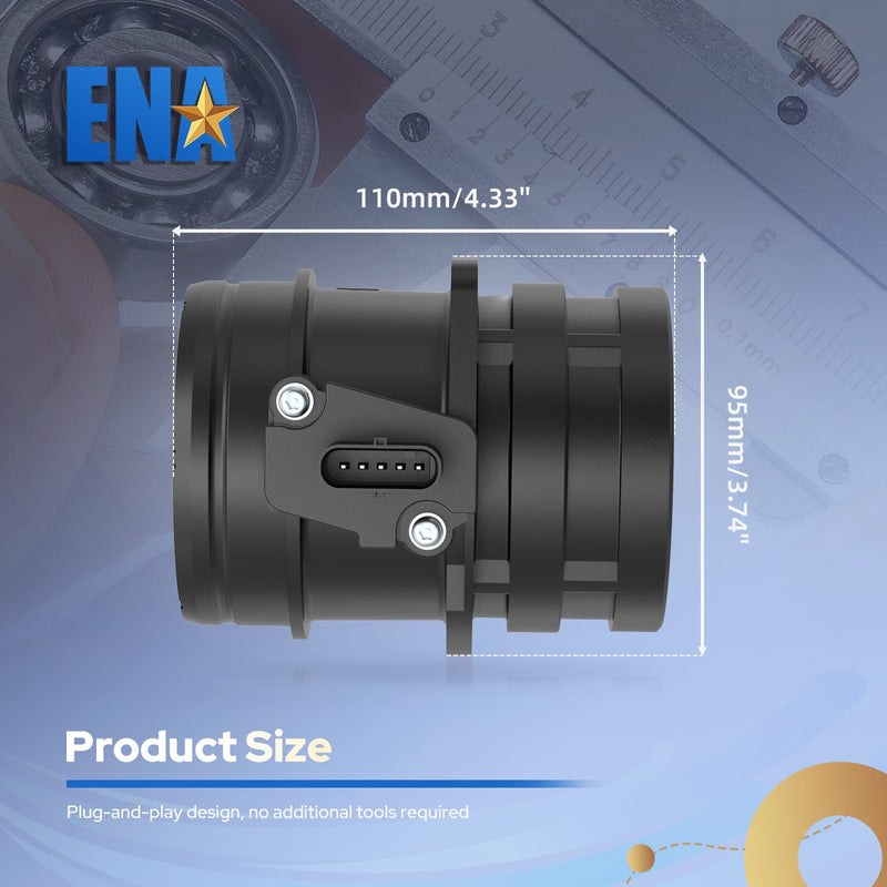 [Australia - AusPower] - ENA Mass Air Flow Sensor Meter MAF Compatible with Audi A4 A5 A6 Q3 Quattro Volkswagen VW Eos Jetta 2010 2011 2012 2013 2014 2015 2016 Replacement for 06J906461D 245-1282 MAS0402 MAF0116 