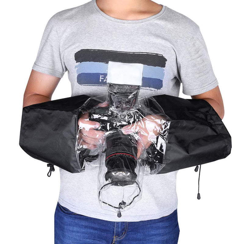 [Australia - AusPower] - DSLR Camera Rain Cover Rainproof Protector Coat Sleeve for DSLR Camera Flashlight 