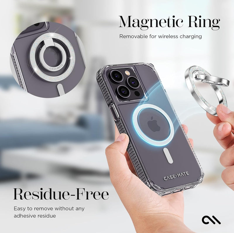 [Australia - AusPower] - Case-Mate Magnetic Phone Grip and Phone Ring Holder - Magnetic iPhone Holder - Removable MagSafe iPhone Accessories - Rotatable Kickstand for iPhone 15 Pro Max/ 14 Pro Max/ 13 Pro Max -Twinkle Diamond Twinkle Diamond 