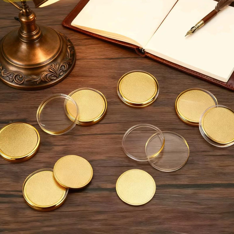30PCS Brass Coin Blanks 40mm Diameter 2mm Thickness Laser Engravable Coins for DIY Customization Personalized Gifts Challenge Coins Memorial Projects 40mm Dia-30Pcs