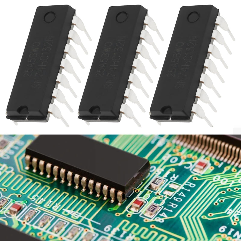ECSiNG Pack of 20 74HC132N Quadruple Schmitt Trigger SN74HC132 DIP-14 for Domestic Appliances Signal Preparation for Industrial Automation Sensors