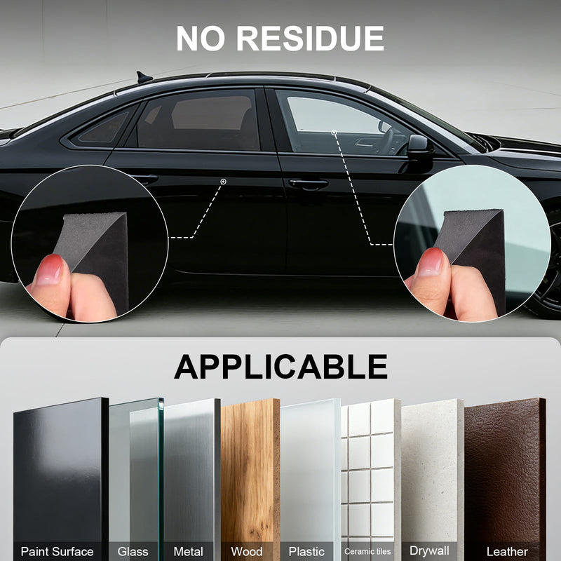 PHIXBEAR Automotive Double Sided Tape, Heavy Duty, High Temp, Waterproof and Anti-Vibration, with Adhesion Promoter for Car Spoiler, Side Skirt, Window Visor and Running Board, 0.75" x 20'