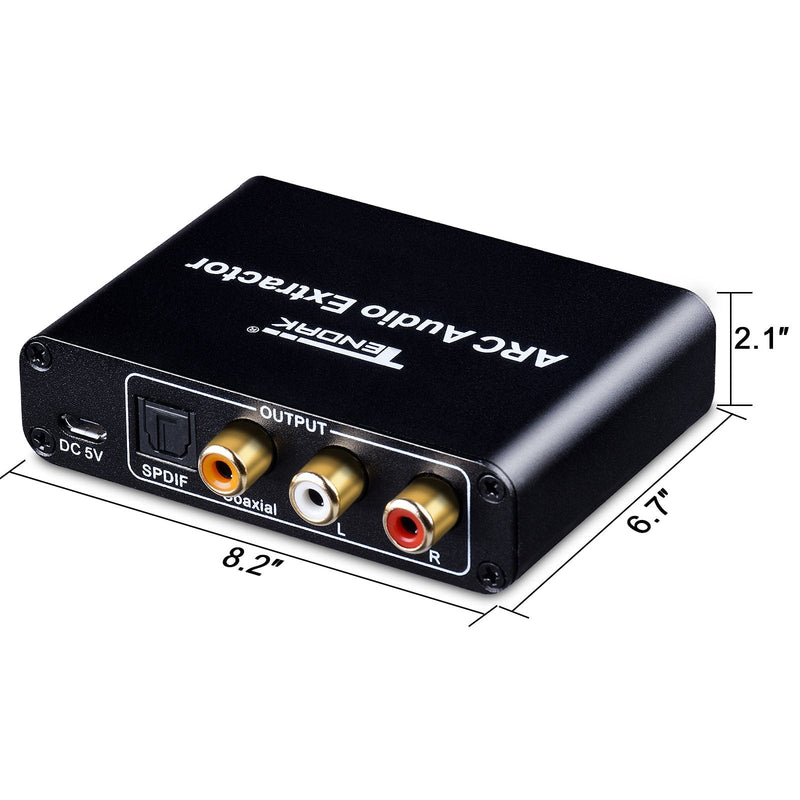 [Australia - AusPower] - HDMI ARC Adapter, Tendak ARC Audio Extractor with Digital Optical TOSLINK SPDIF/Coaxial and Analog 3.5mm L/R Stereo Audio Converter for HDTV Soundbar Speaker Amplifier 
