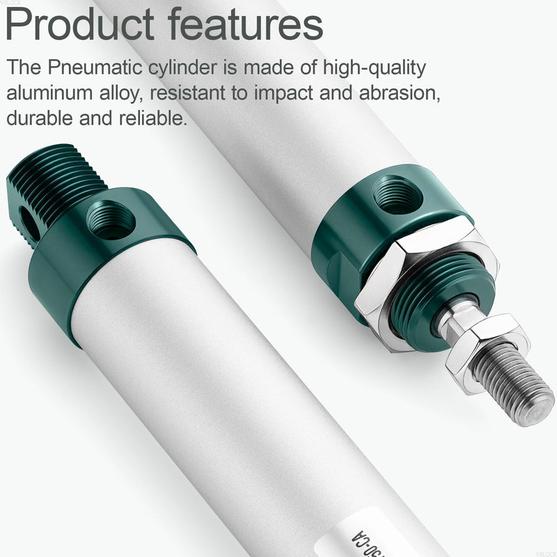 [Australia - AusPower] - Pneumatic Air Cylinder 25mm Bore 150mm Stroke, Mini Air Cylinder Single Rod Double Action MAL 25 X 150 25mm x 150mm 