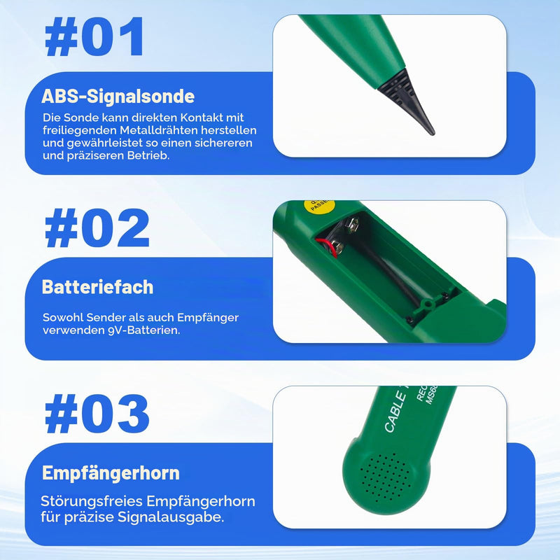 Cable Tracker, Cable Break Detector, Robotic Lawnmower, Cable Finder, Cable Tester, Circuit Tester, Telephone Line Tracker for Network Maintenance Collation