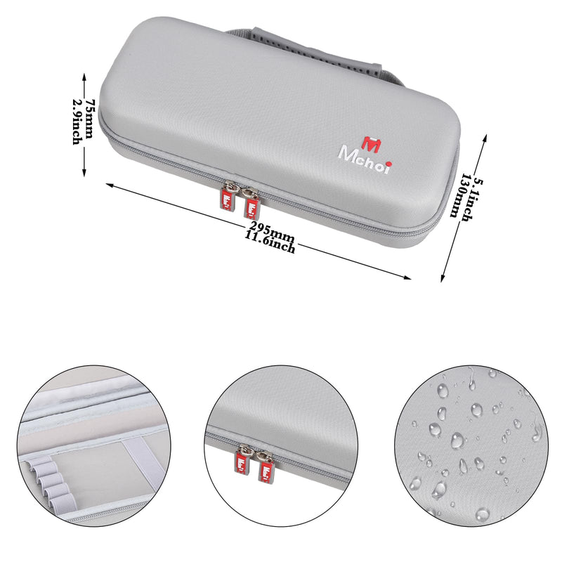 [Australia - AusPower] - Mchoi Stethoscope Case Compatible with 3M Littmann Classic III, Lightweight II S.E, MDF Acoustica Deluxe Stethoscope, Extra Room for Medical Scissors EMT Trauma Shears and Accessories (Grey, Medium) Grey 