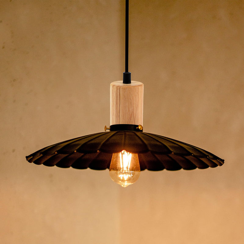 Didiseaon Wooden Lamp Holder Vintage Lamp Base Made of Wood and Plastic Durable Stable Install for DIY Pendant Light Living Room Bedroom