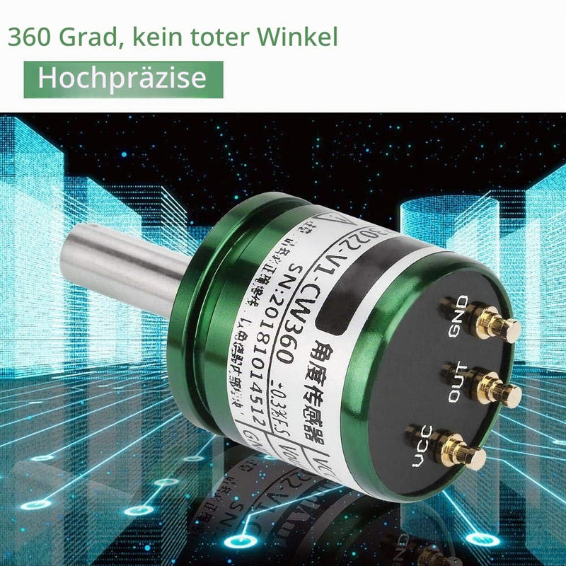 DEWIN Hall Sensor, Resolution of Hall Angle Sensor 0.088° 0-360° Rotating Hall Angle Sensor 0-5V Output Full Circle 12Bit
