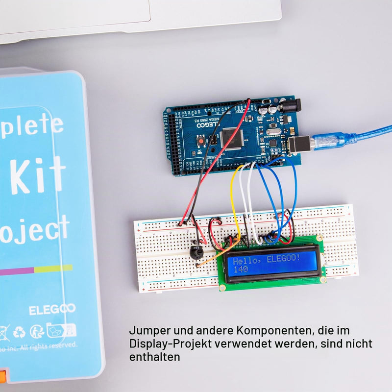 ELEGOO Breadboard Breadboard Solderless Prototype PCB Board Kit Electronics Breadboard Experiment Board 4 Power Bars for Arduino Jumper Cable Set of 2 830 and 400 Pin