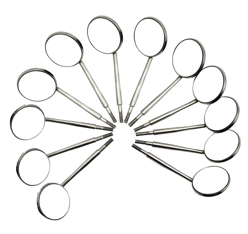 [Australia - AusPower] - DENTAL MIRRORS TOPS CONE SOCKET FRONT SURFACE RHODIUM SET OF 12 ARTMAN BRAND 