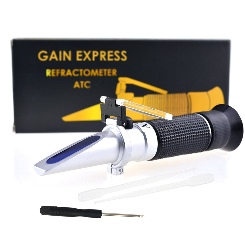 [Australia - AusPower] - 0-10% Brix Refractometer with ATC Low-Concentrated Sugar Solutions Accuracy 0.1% Synthetic Machining Coolants Maple Sap Cutting Liquid CNC Maple Syrup Makers Tea 