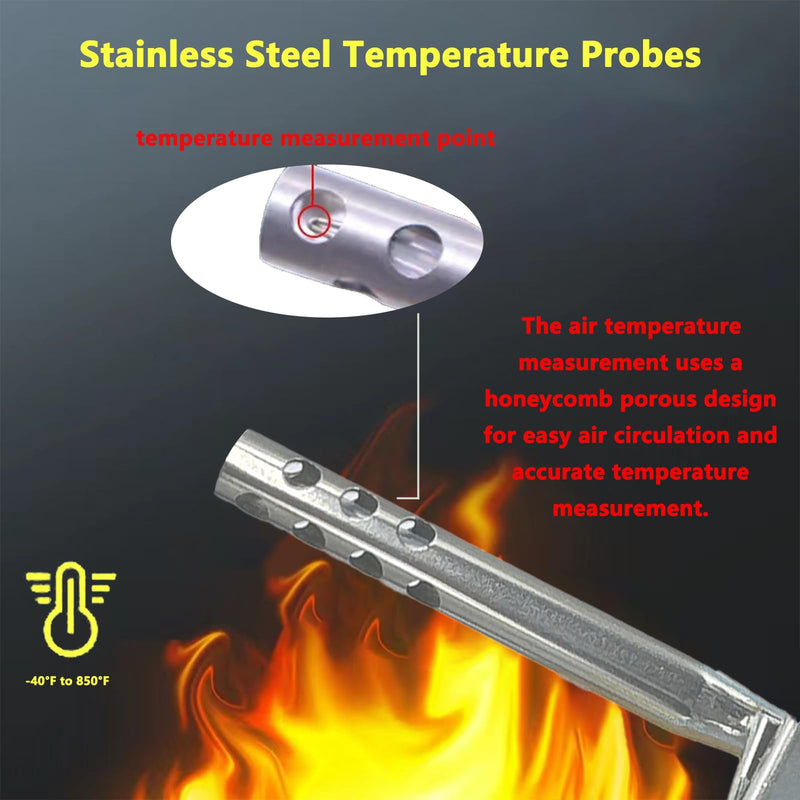 [Australia - AusPower] - TL3163K K Type Thermocouple Temperature Sensor Probe Stainless Steel k-Type thermocouple Probe Range from -40℉ to 850℉ k Type air Probe 