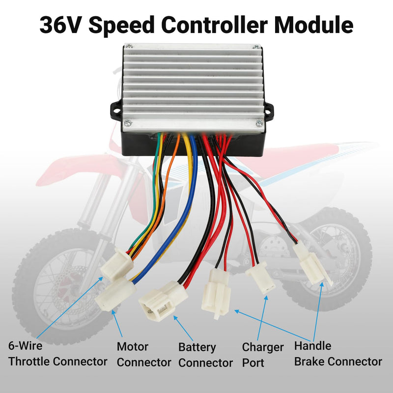 EOPOAYI MX500 Controller Replacement for Razor MX650 V14+ MX500 V21+ SX500 McGrath Electric Dirt Rocket Bike RSF650 EcoSmart Metro Scooter Dirt Quad 500 ATV, 36V Control Module with 3 Pin Charger Port 36V Controller