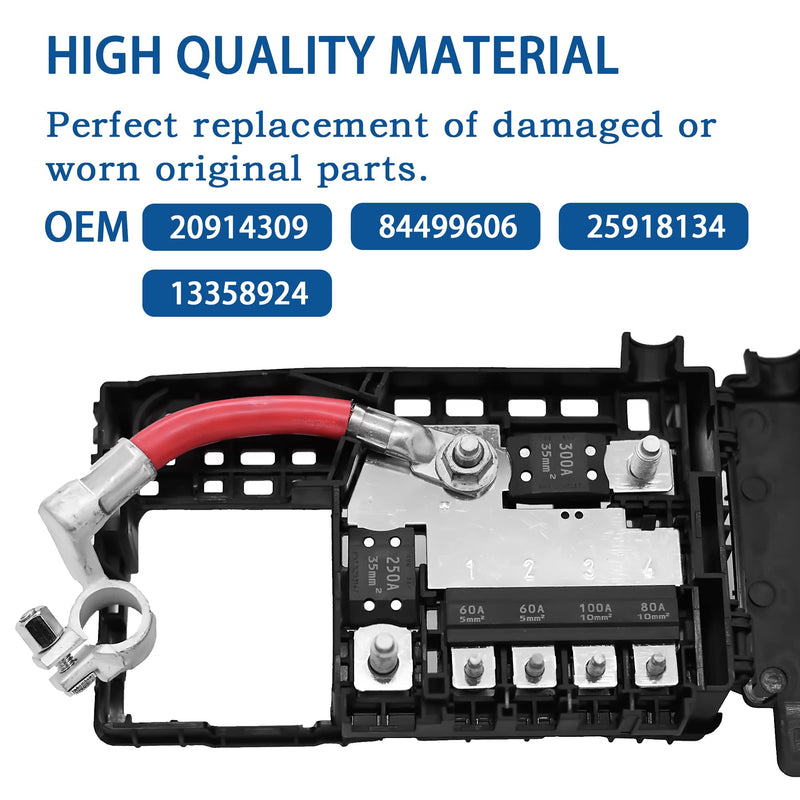 20914309 Fuse Box Battery Terminal with Cover Compatible with 2013-2019 XTS, 2011-2017 Regal, 2010-2016 Lacrosse,2013-2016 Malibu, Replaces# 84499606, 25918134, 13358924, 20914309