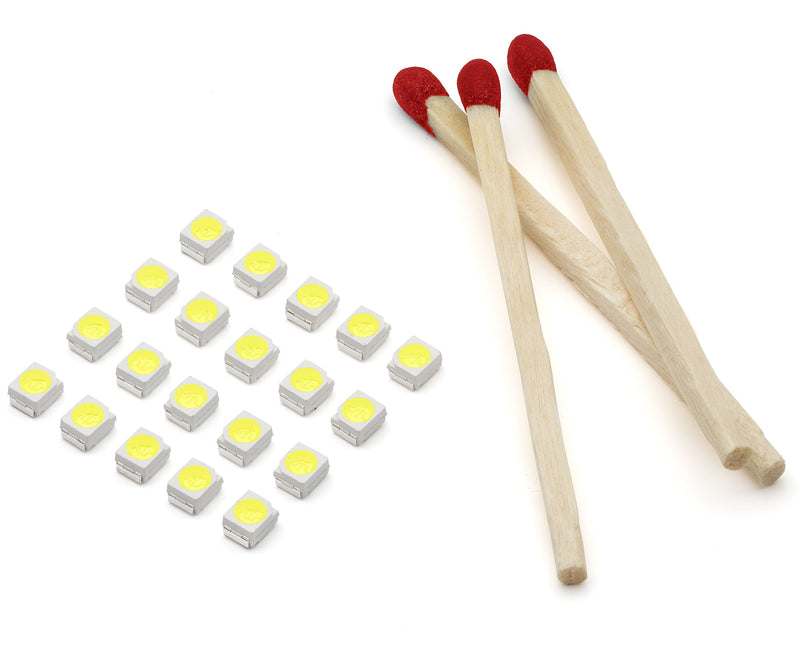 [Australia - AusPower] - Oznium 20 pieces of PLCC-2 Surface Mount LEDs, 3528 Size SMD SMT LED - Cool White 20 Pack 