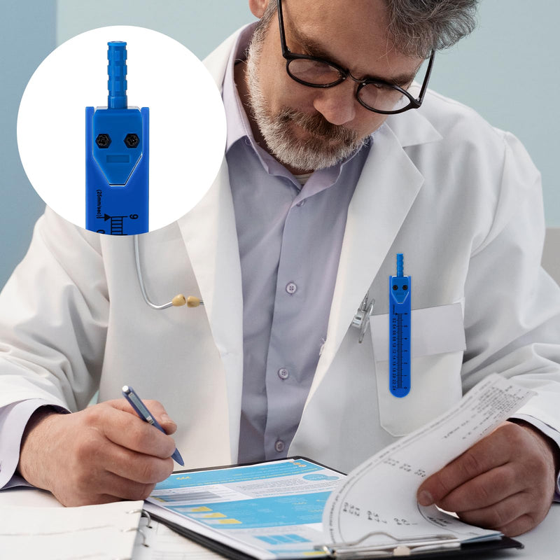 [Australia - AusPower] - Electrocardiogram Caliper EKG ECG Calipers Measuring Tool with Ruler Electrocardiogram Drafting Divider for Doctors, Nurses, Medical Students (1 Pack, Blue) 