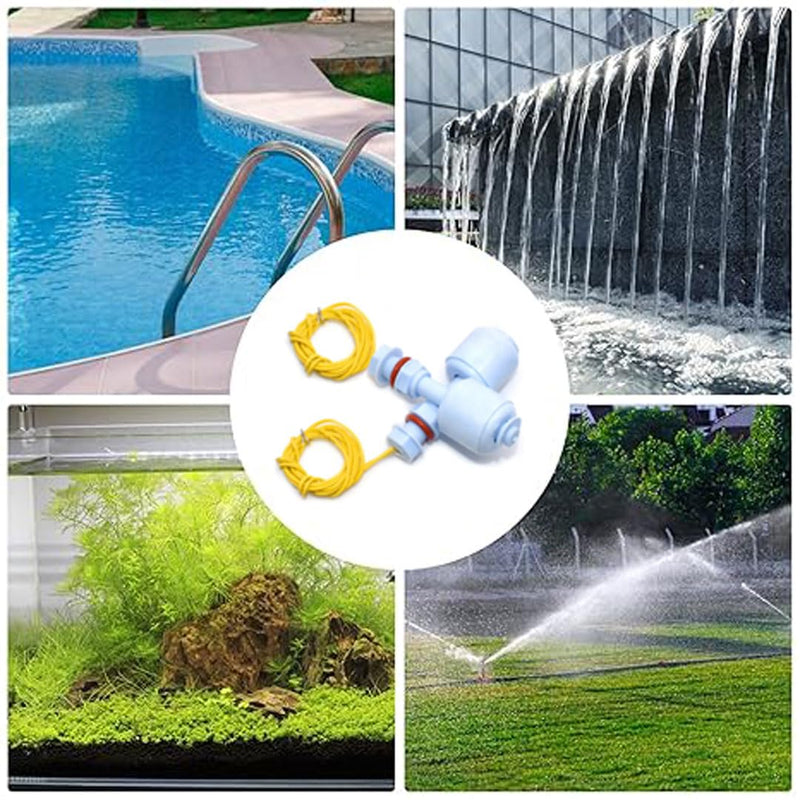 2 Piece Water Level Sensor, Both AC220V and AC/DC24V Circuits Can Be Used, Liquid Float Switch Liquid Sensor for Hydroponics Gardening Aquarium Pool Tank 52mm | Liquid Sensor for Hydroponics, Aquarium, Pool & Tank, 52 mm, Easy Installation, Reliable Co...