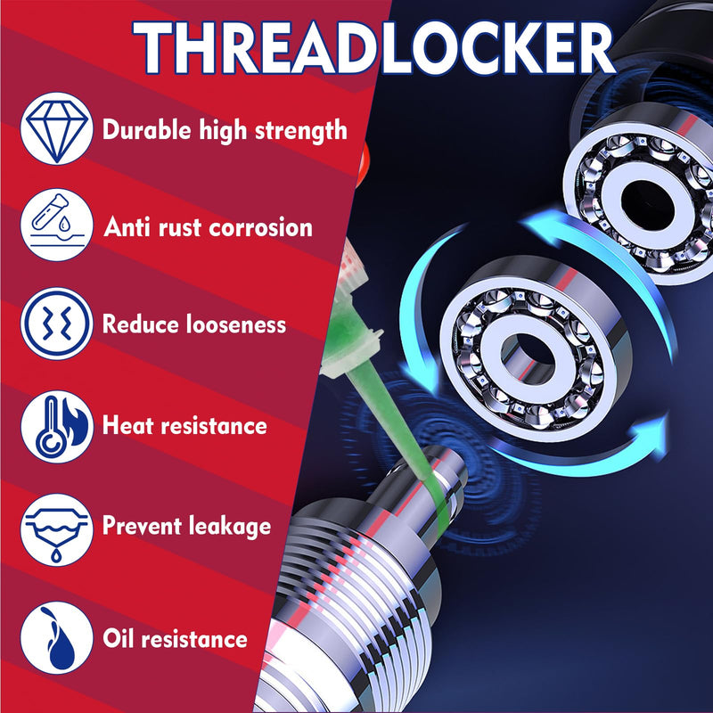 [Australia - AusPower] - 680 Retaining Compound Green 50ML/1.69 FL OZ, High Strength Lock and Seal Metal Cylindrical Components, for Large Diameter Components, Anaerobic 