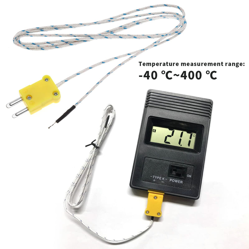 [Australia - AusPower] - ECSiNG 8PCS K Type Mini-Connector Thermocouple Temperature Probe Sensor 1 Metre Temperature Sensing Line K Type Thermocouple Wire Measuring Range -40°C to 400°C 