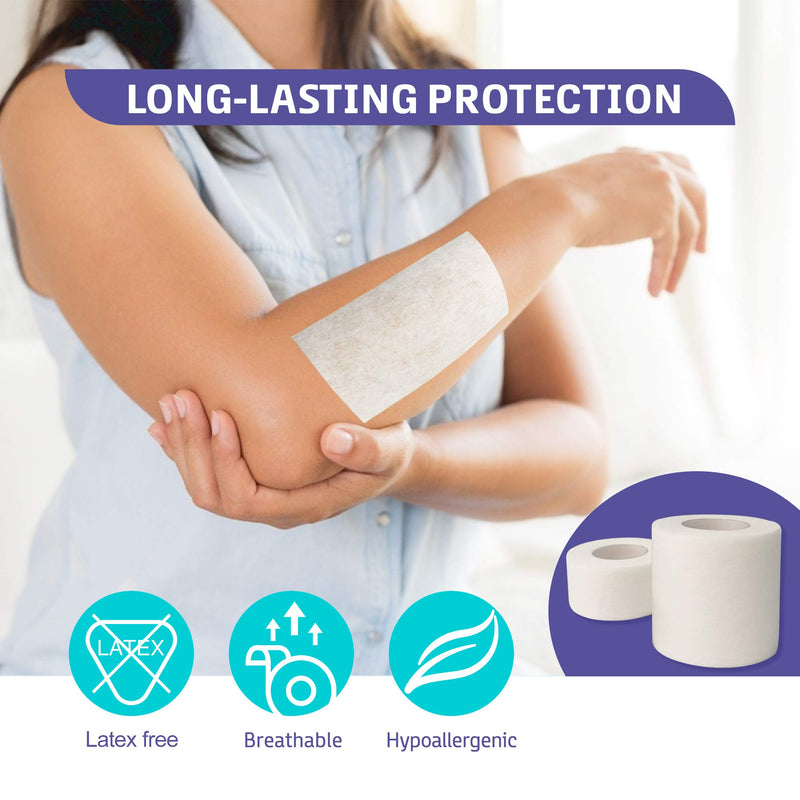 [Australia - AusPower] - Conkote Soft Paper Surgical Tape 2" x 10 Yards, Gentle Adhesion and Hypoallergenic, 6 Rolls White 